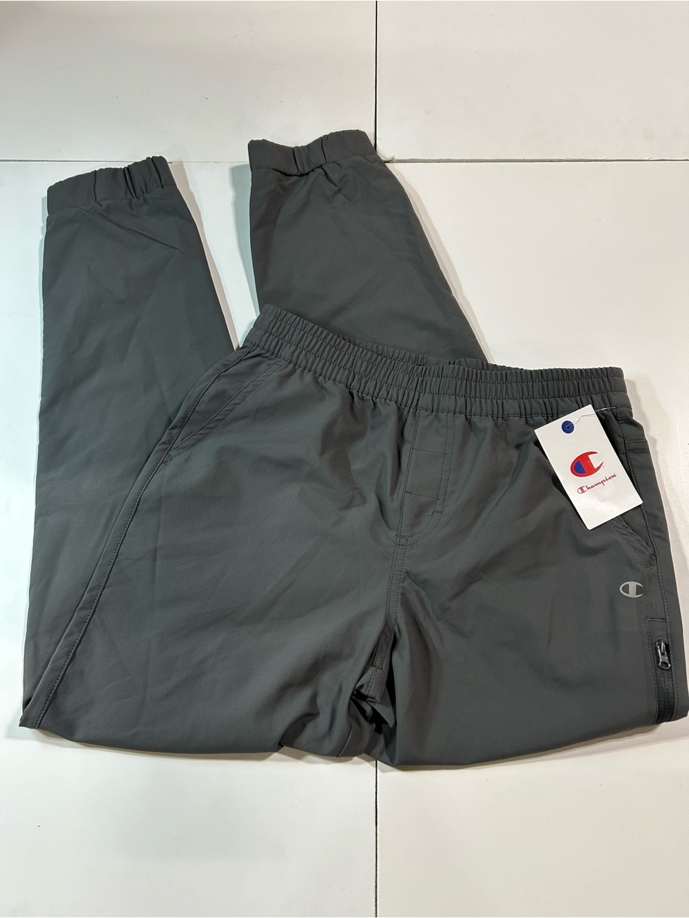 NEW Boy’s Champion Tech Zip Pants in Iron Grey